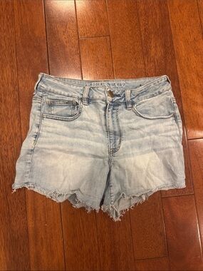 American Eagle Outfitters Light Wash Cutoff Denim Shorts - Pale Blue